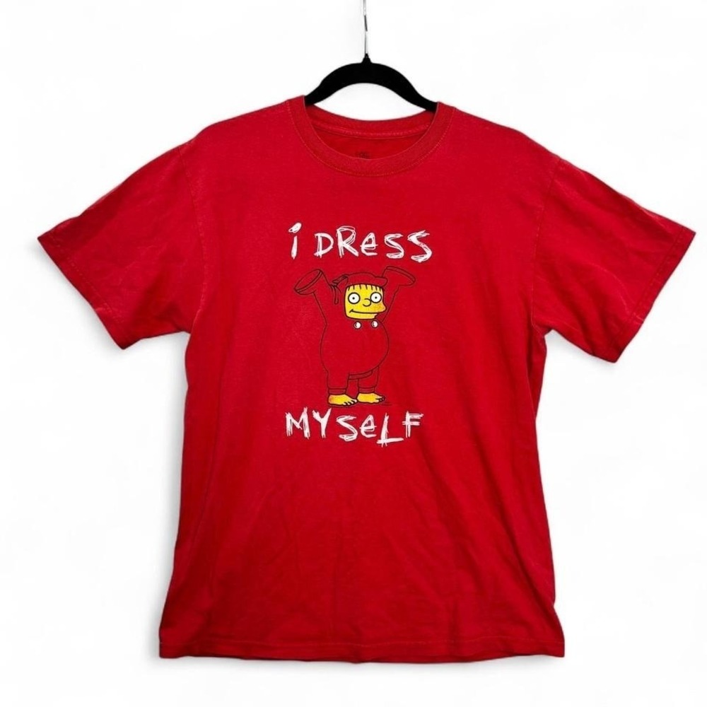 The Simpsons Bart I Dress‎ Myself Graphic Tee Cartoon Sz M Streetwear Nostalgia